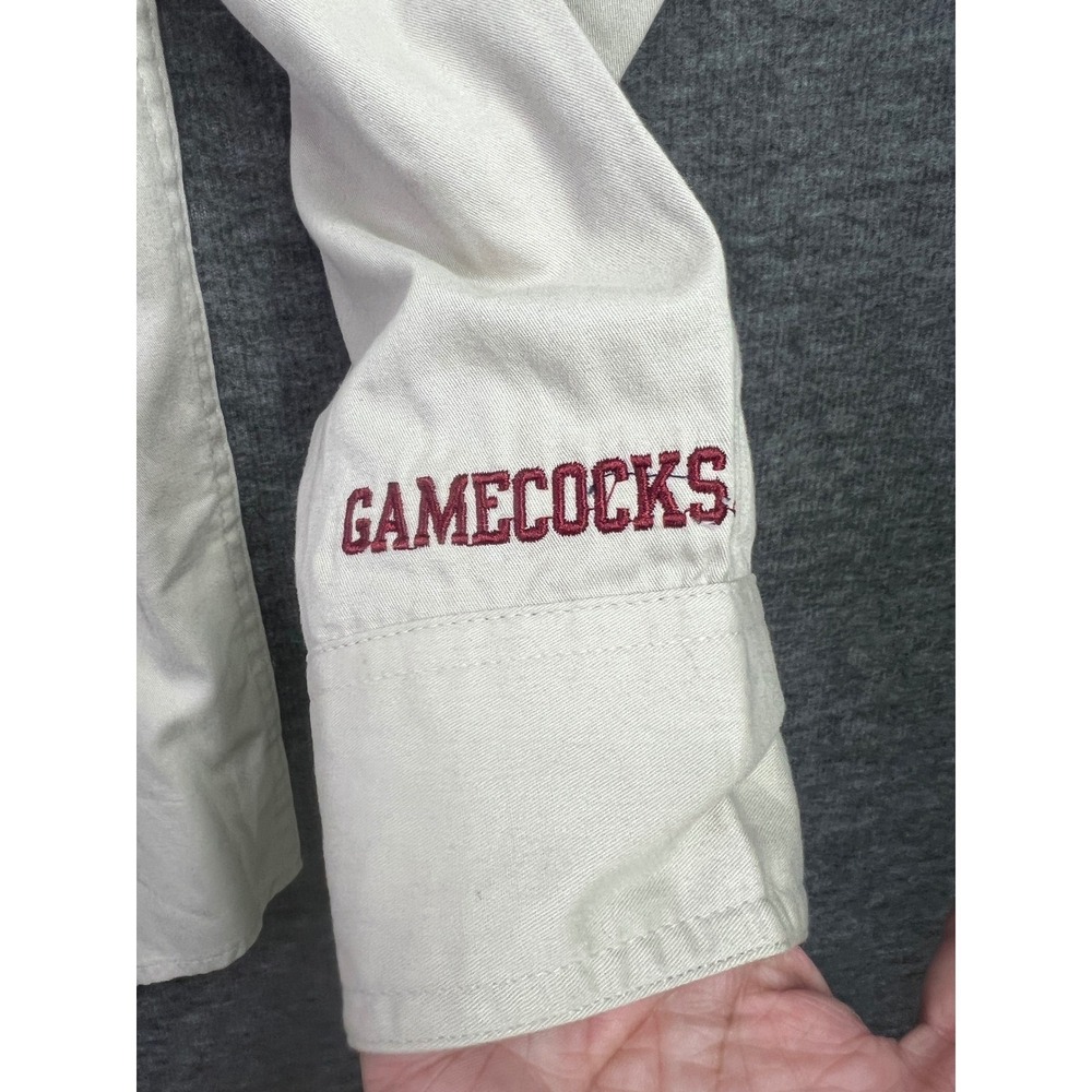 Three Square South Carolina Gamecocks Button Down Shirt Mens XL Tan Cotton NWT - Picture 4 of 11